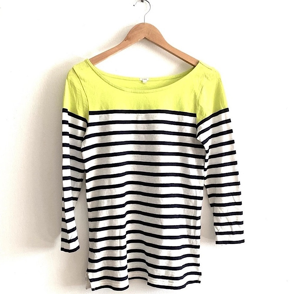J. Crew - Black striped Long sleeve Top!